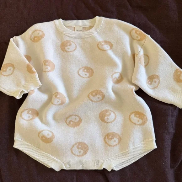Maki the Label knit yin yang bubble romper - Australian brand - Picture 1 of 6